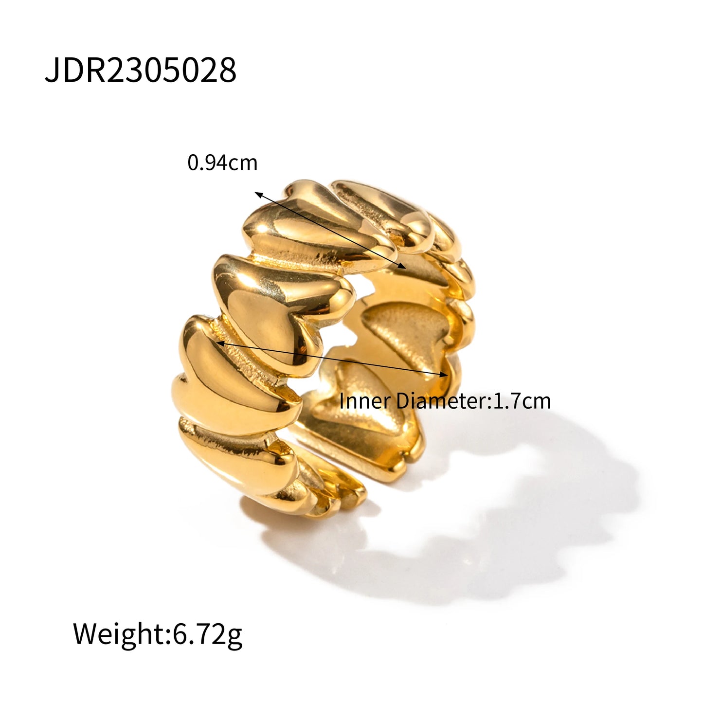 Stainless Steel Gold Color Ring