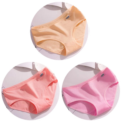 3Pcs/Set Candy Color Underwear