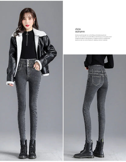 Thermal Winter Thick Fleece High-waist