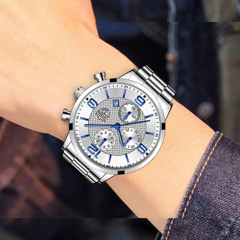 Luxury Business Men Watches Stainless Steel