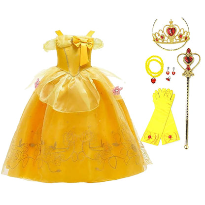 Kids Princess Dresses Girls Belle Party