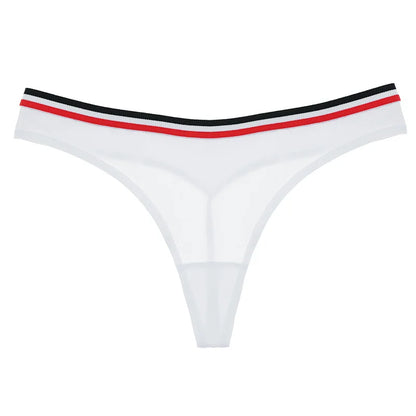 2 Simple Design Sporty Style Cotton Thongs Panties G String