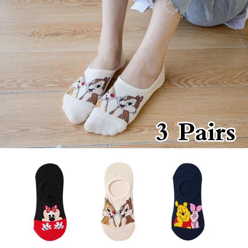 Disney Summer Casual Cute women Socks (5 Pairs)