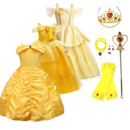 Kids Princess Dresses Girls Belle Party