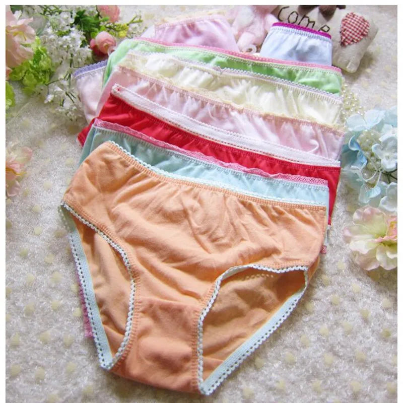 6pcs Kid Brief Underwear Girls Florals Cute Cartoon