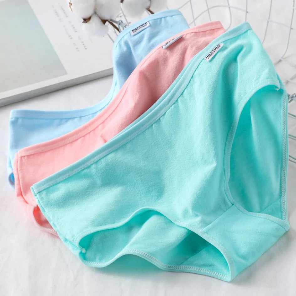 3Pcs/Set Candy Color Underwear