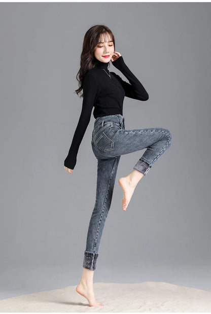 Thermal Winter Thick Fleece High-waist