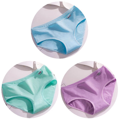 3Pcs/Set Candy Color Underwear