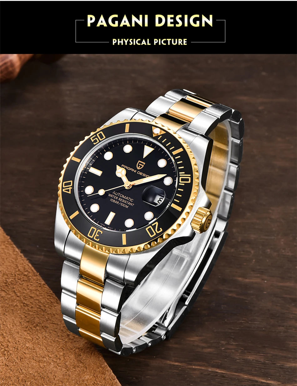 New Men Mechanical Wristwatch Luxury Ceramic Bezel