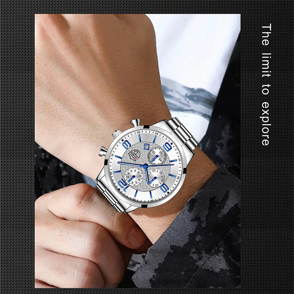 Luxury Business Men Watches Stainless Steel