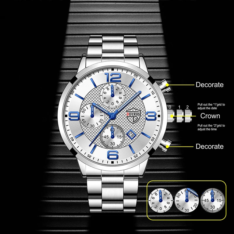 Luxury Business Men Watches Stainless Steel