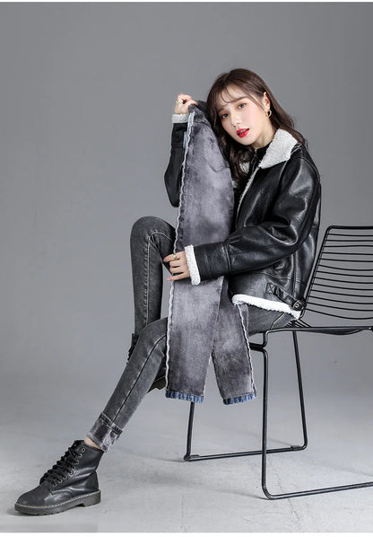 Thermal Winter Thick Fleece High-waist