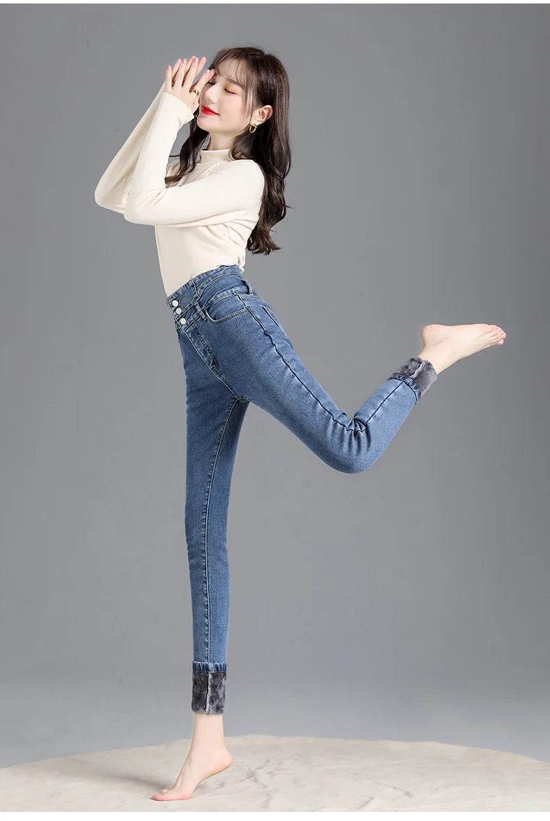 Thermal Winter Thick Fleece High-waist