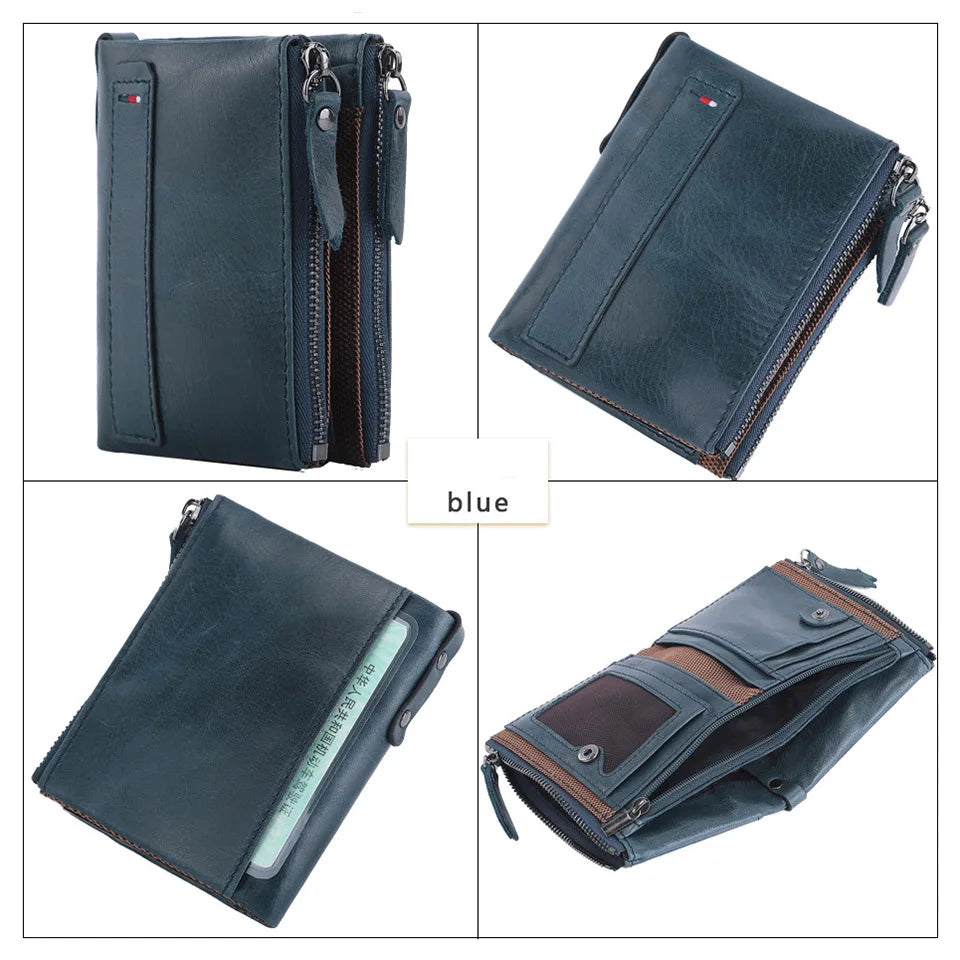 Men Wallets 100% Genuine Cow Leather