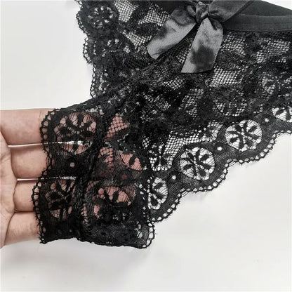 Sexy Lace Thong Women Butterfly Low Waist Panties