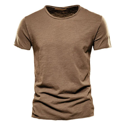 100% Cotton Men T-shirt Casual Soft Fitness