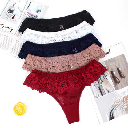 Lace Thong Women Lace Low Waist Panties