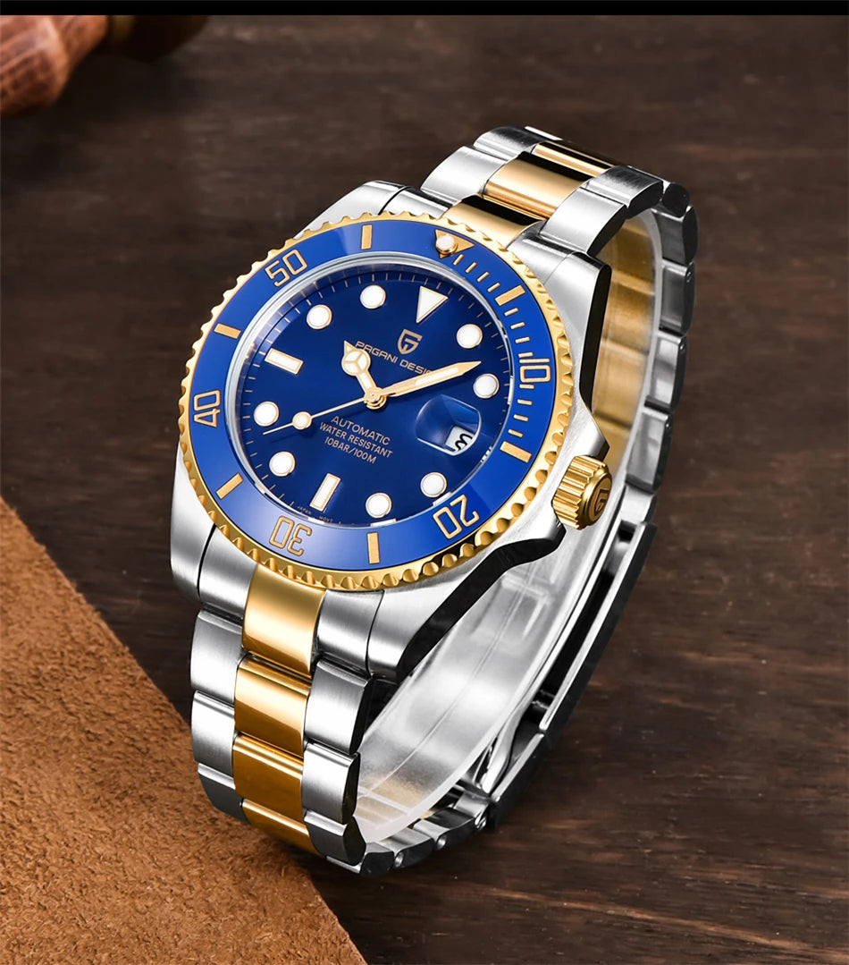 New Men Mechanical Wristwatch Luxury Ceramic Bezel