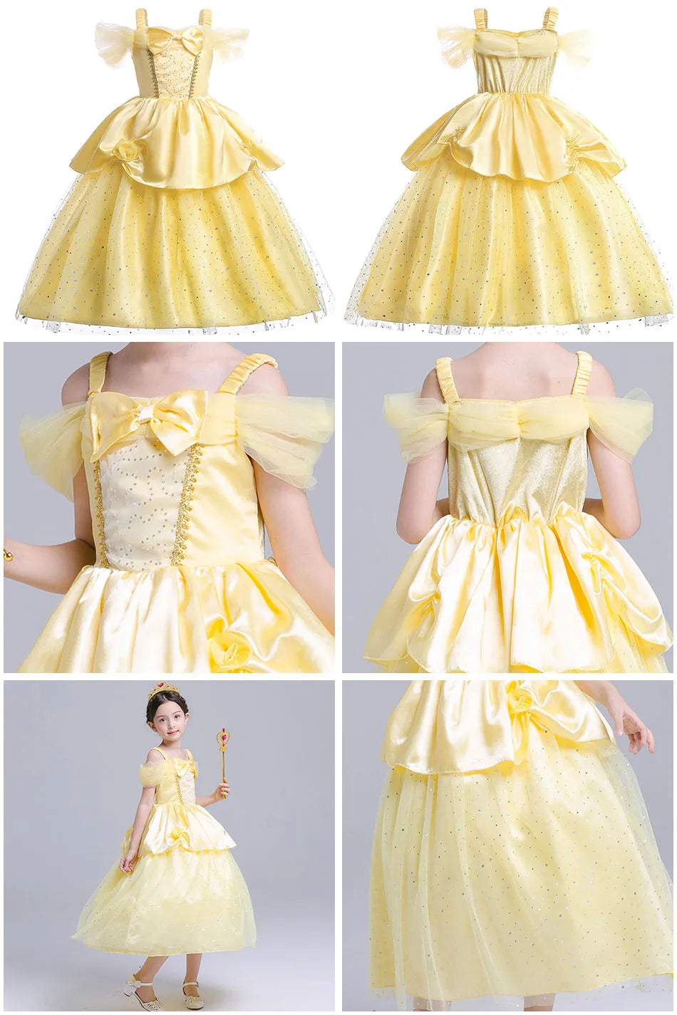 Kids Princess Dresses Girls Belle Party