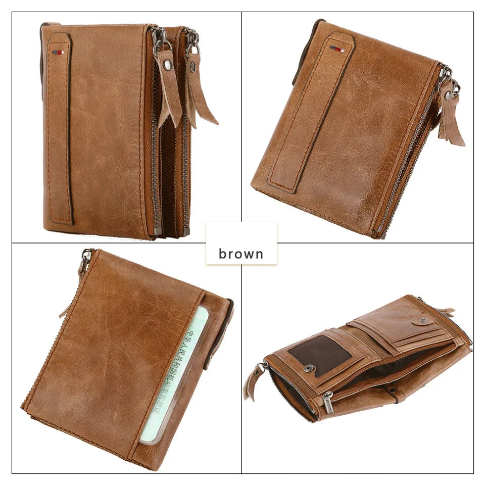 Men Wallets 100% Genuine Cow Leather