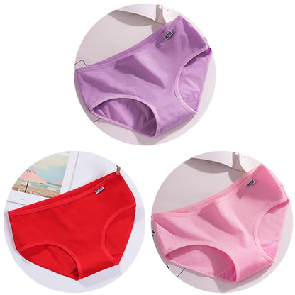 3Pcs/Set Candy Color Underwear