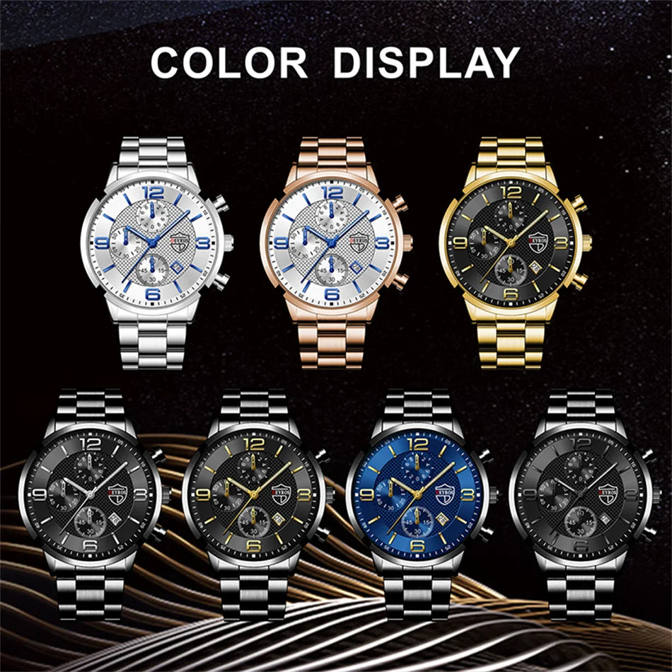 Luxury Business Men Watches Stainless Steel