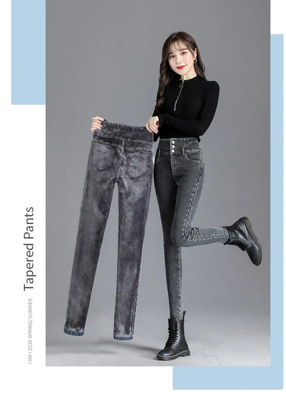 Thermal Winter Thick Fleece High-waist