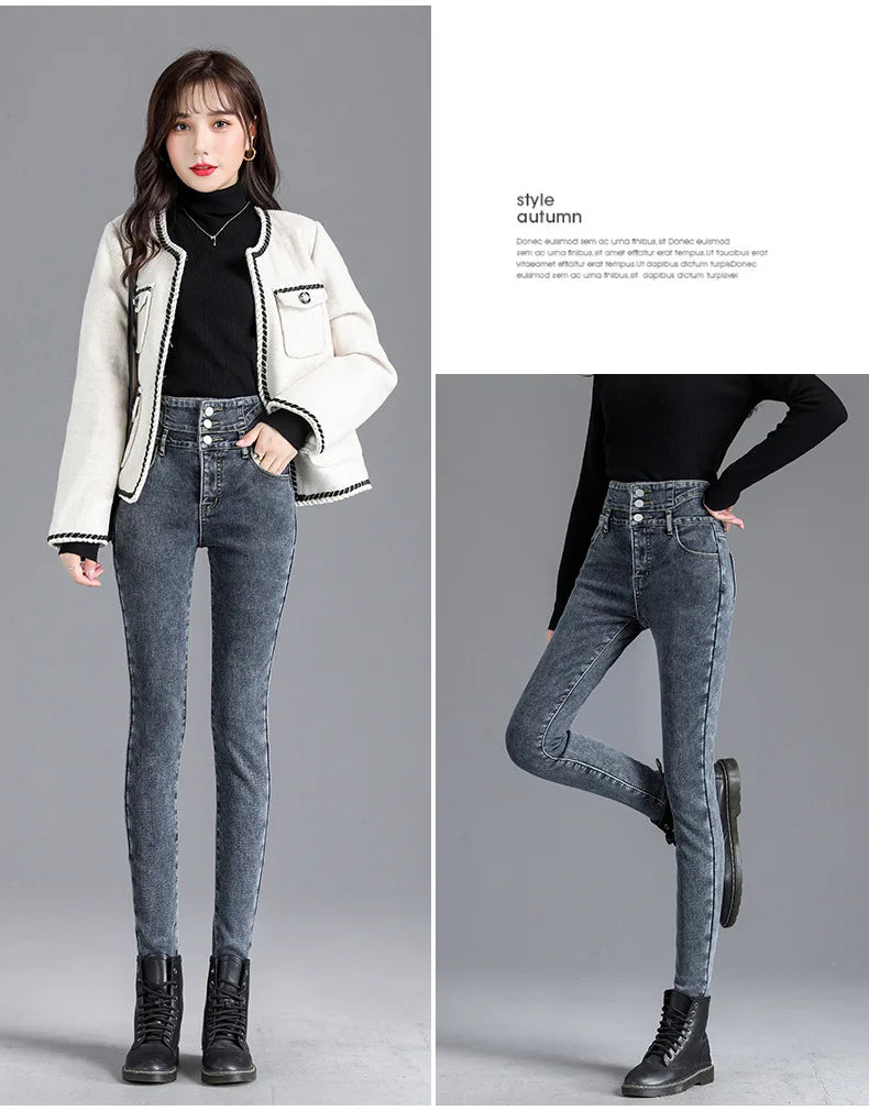 Thermal Winter Thick Fleece High-waist