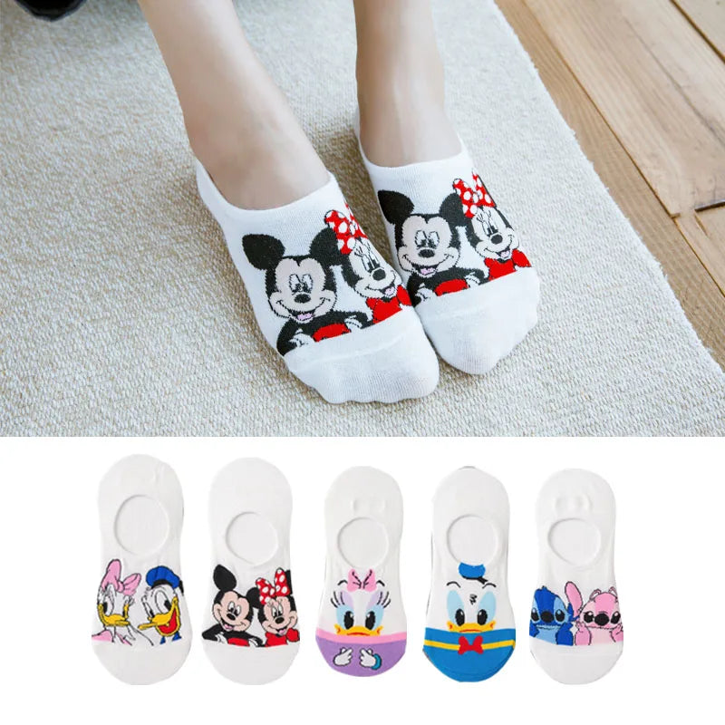 Disney Summer Casual Cute women Socks (5 Pairs)