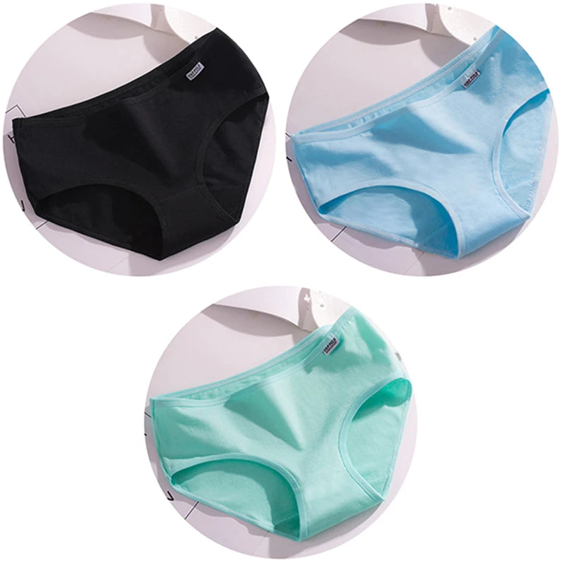 3Pcs/Set Candy Color Underwear