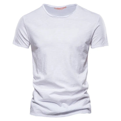 100% Cotton Men T-shirt Casual Soft Fitness