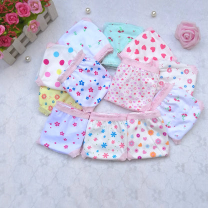 6pcs Kid Brief Underwear Girls Florals Cute Cartoon