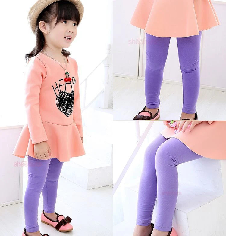 Girl Pants Soft Elastic Modal Cotton Kids Leggings C