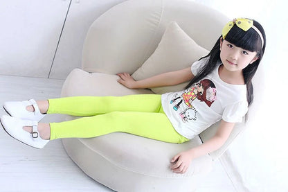 Girl Pants Soft Elastic Modal Cotton Kids Leggings C