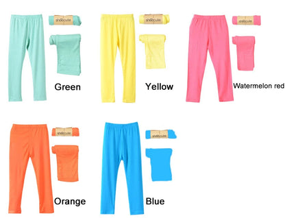 Girl Pants Soft Elastic Modal Cotton Kids Leggings C