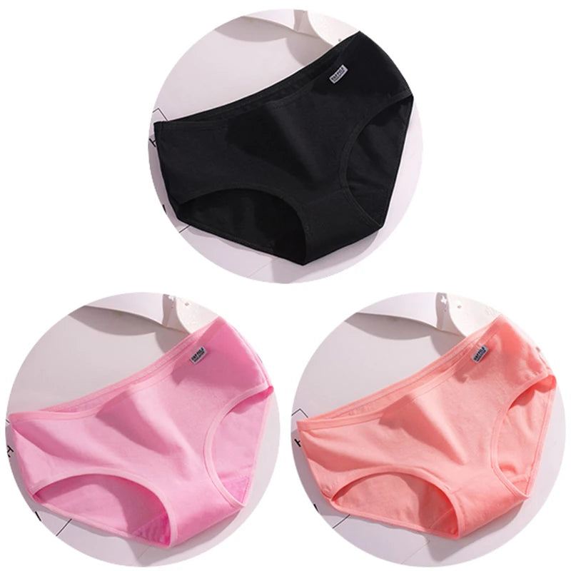 3Pcs/Set Candy Color Underwear