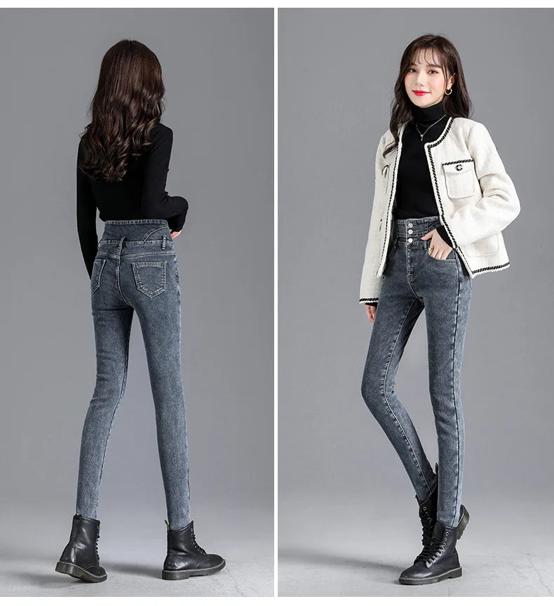 Thermal Winter Thick Fleece High-waist