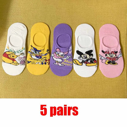 Disney Summer Casual Cute women Socks (5 Pairs)