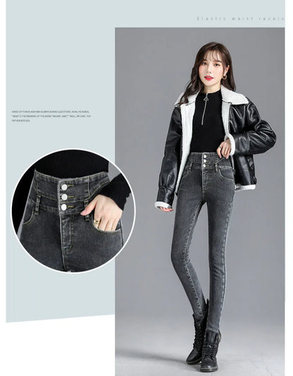 Thermal Winter Thick Fleece High-waist