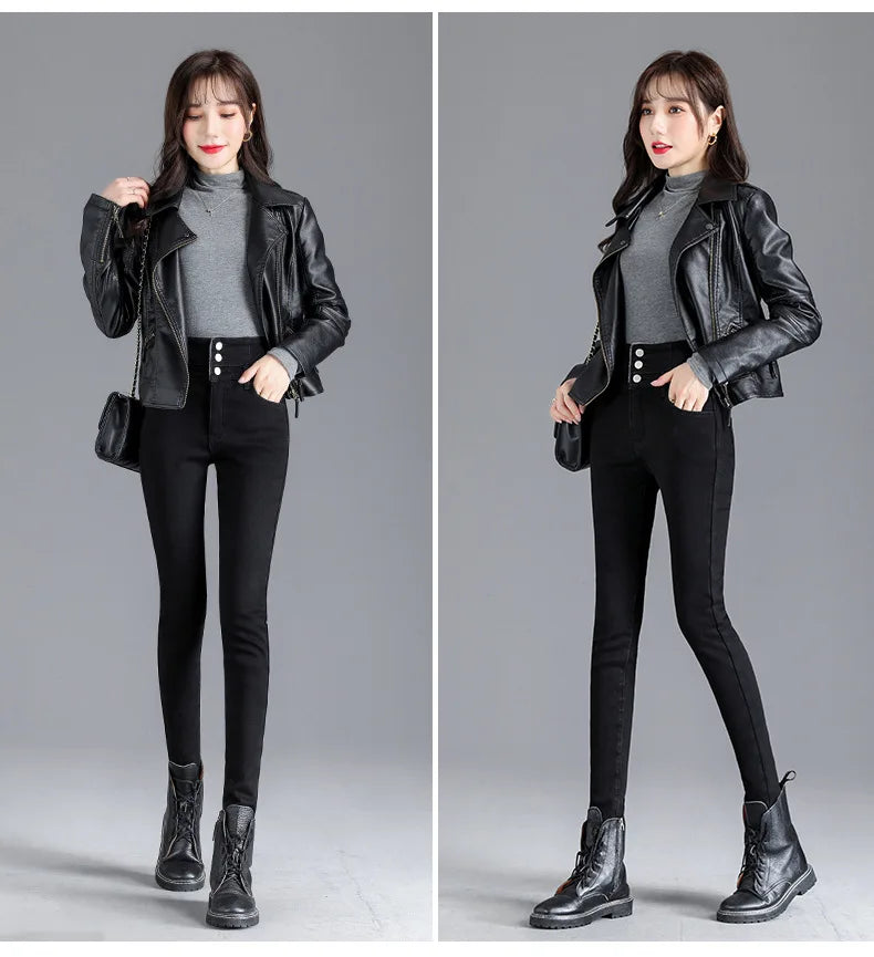 Thermal Winter Thick Fleece High-waist