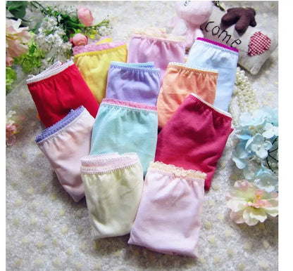 6pcs Kid Brief Underwear Girls Florals Cute Cartoon