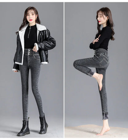 Thermal Winter Thick Fleece High-waist