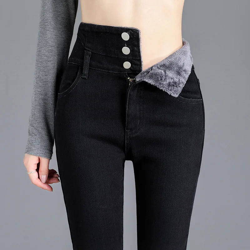 Thermal Winter Thick Fleece High-waist