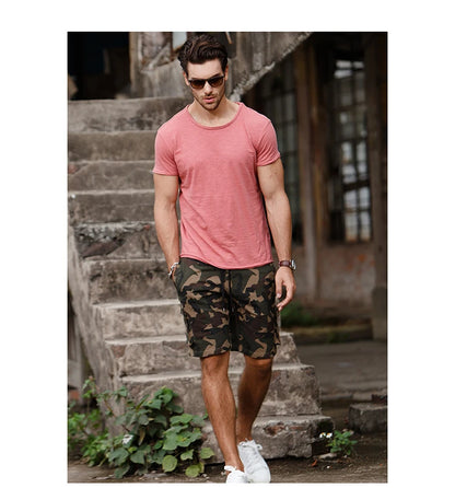 100% Cotton Men T-shirt Casual Soft Fitness