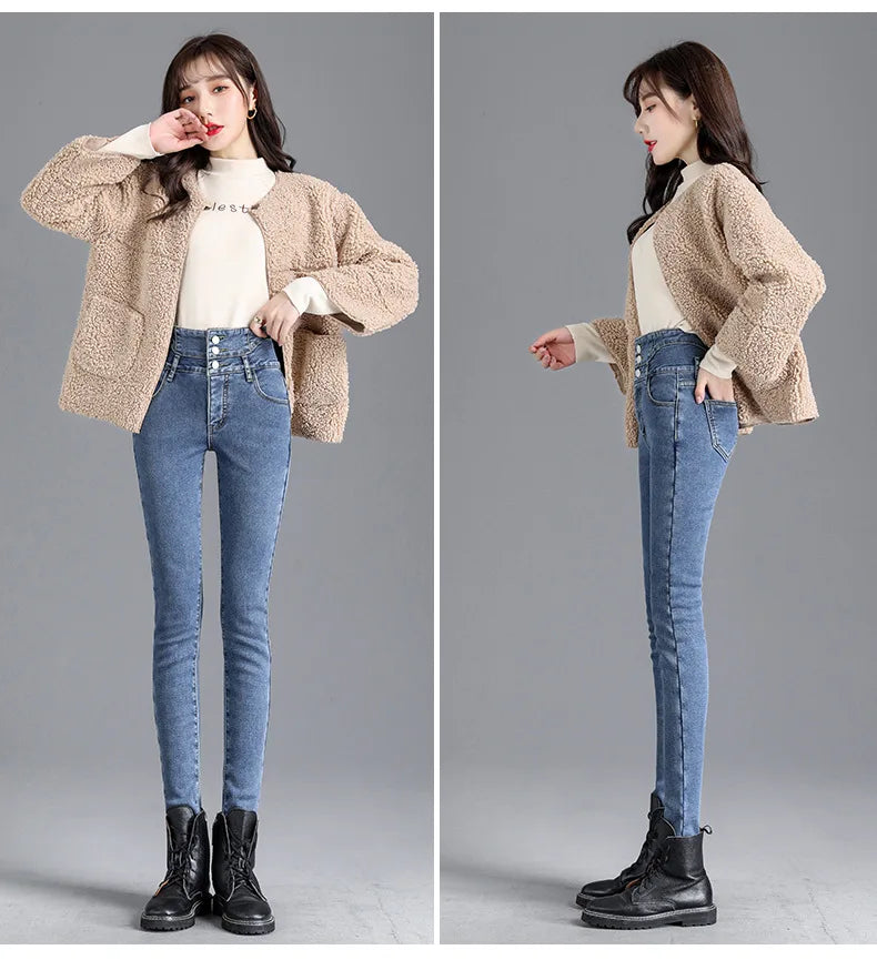 Thermal Winter Thick Fleece High-waist