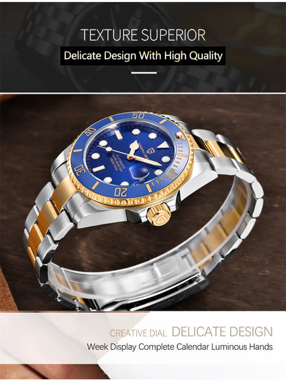 New Men Mechanical Wristwatch Luxury Ceramic Bezel