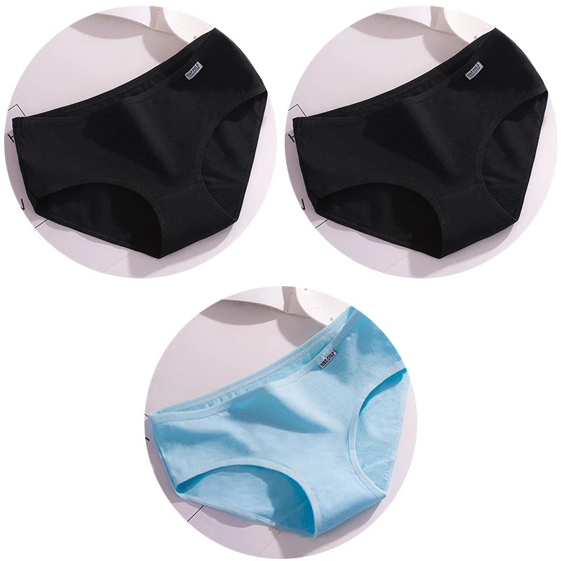 3Pcs/Set Candy Color Underwear