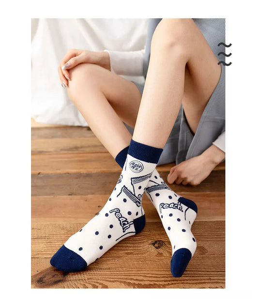 Cartoon Grid  Socks