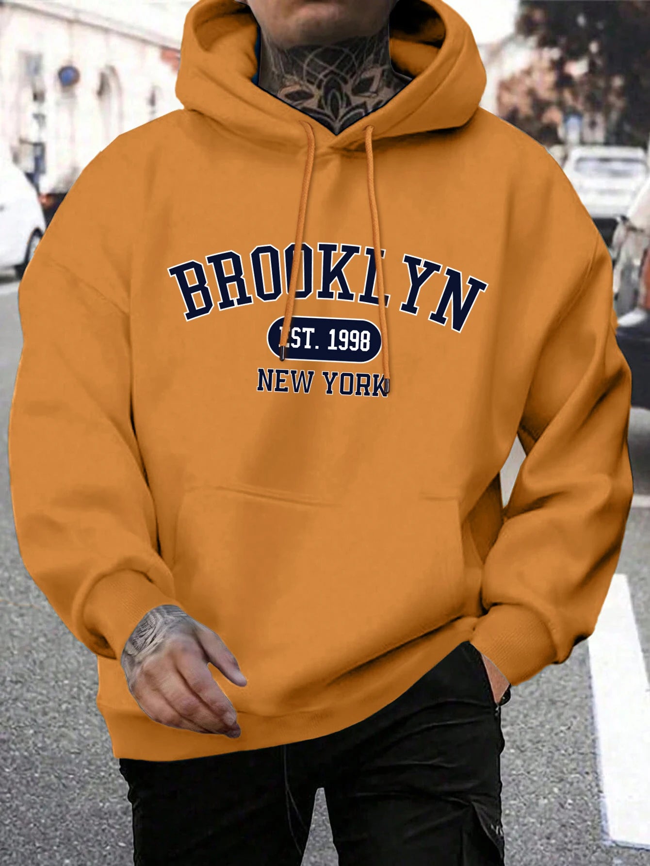 Brooklyn Est 1998 New York Printing Men Hoodies