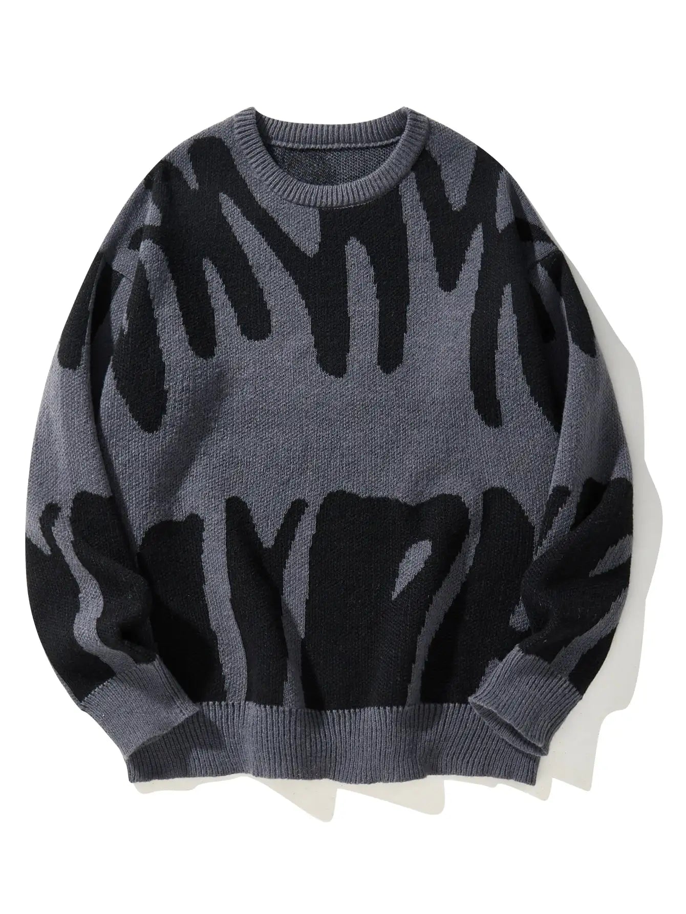 Popular Autumn Winter Irregular Jacquard Pattern Pullover